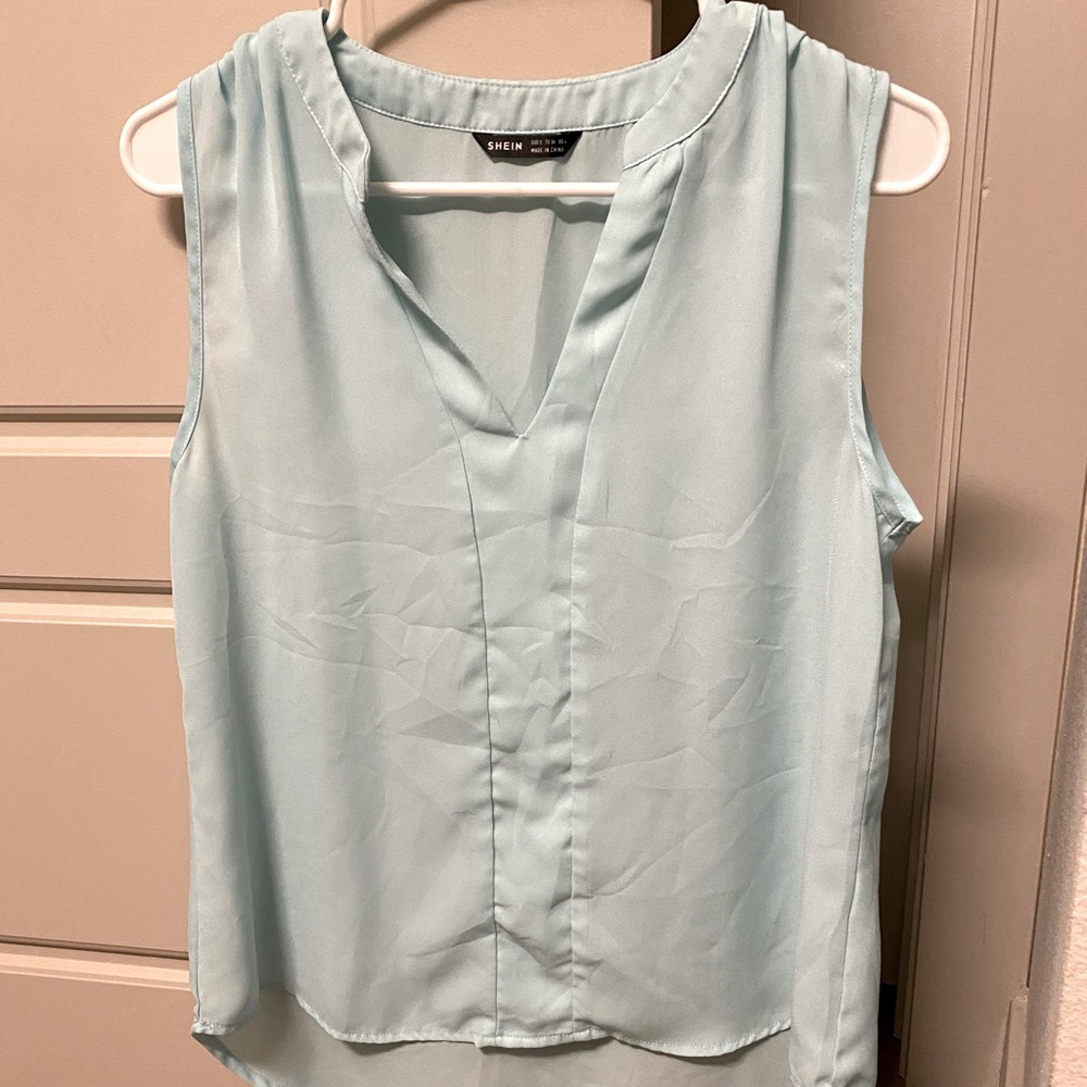 Light Blue High Low Tank
